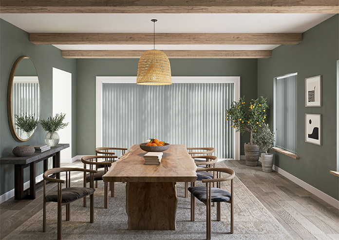 Trinity (FR Blackout), Heron Grey - Vertical Blind - Image 8